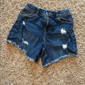 EVIE Kids Distressed Denim Shorts - Blue
